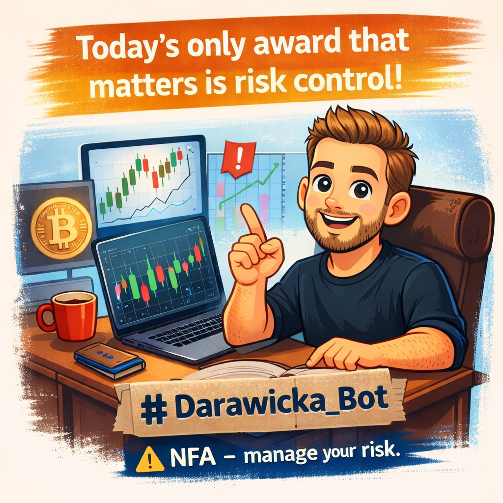 darawicka_bot's tweet photo. #CES week (#CES2026) reminder: in #Bitcoin, your edge isn’t prediction — it’s #risk #control. ✅ Confirm first (close + volume). 🚫 Don’t chase wicks. 🎯 Take partials + move SL to BE after T1.
Try #Darawicka_Bot: https://t.co/ZOhlj0r3hY @darawicka_bot #CryptoTrading https://t.co/PfzUNik6nL