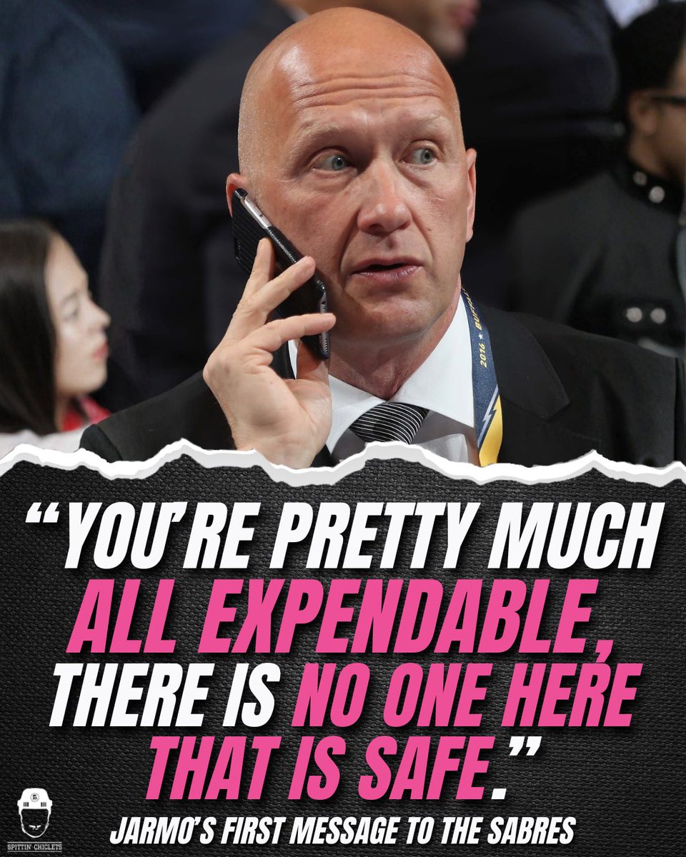 spittinchiclets's tweet image. Jarmo came into Buffalo and set the tone IMMEDIATELY. No one is safe.