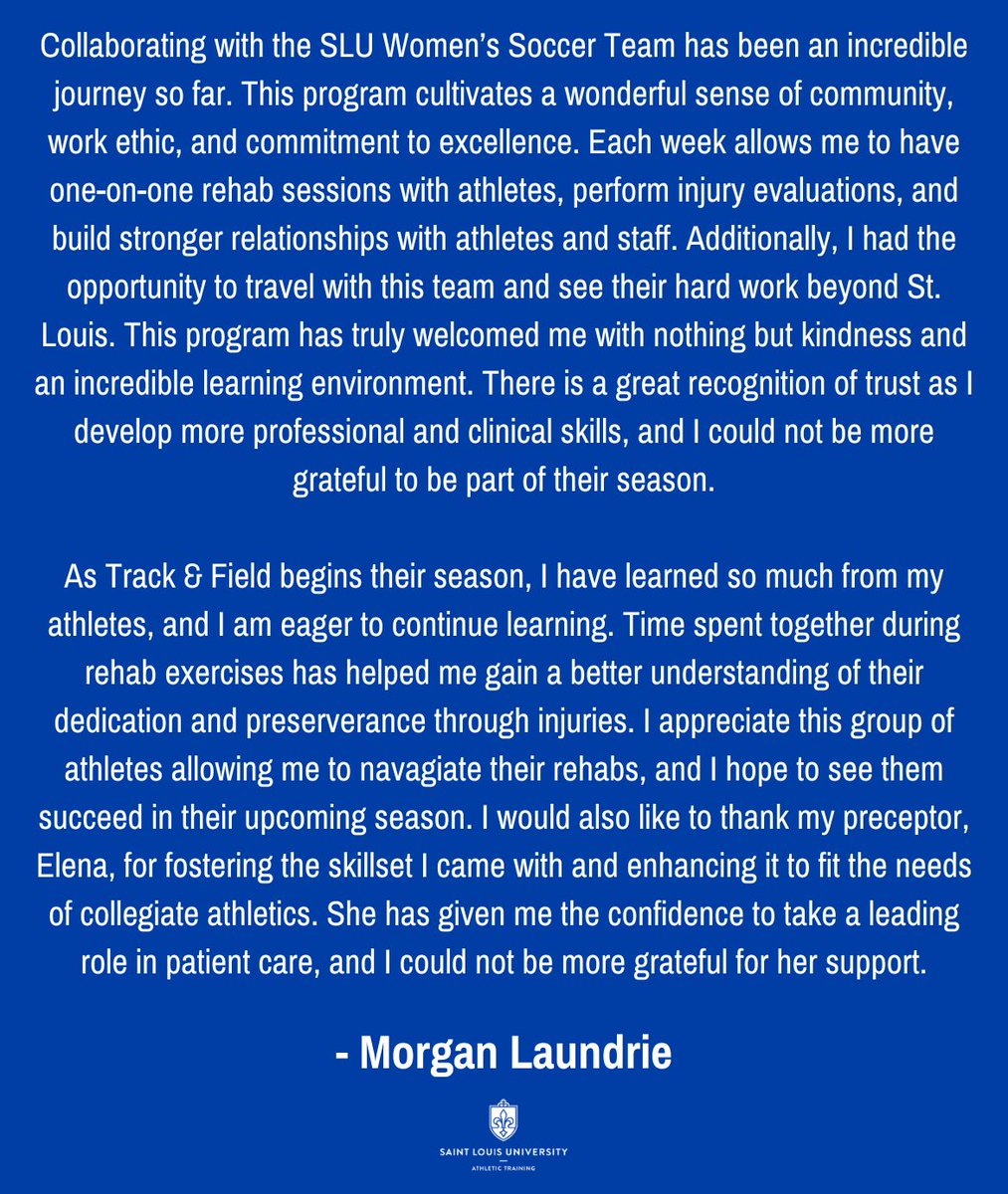 SLU AT Program tweet media