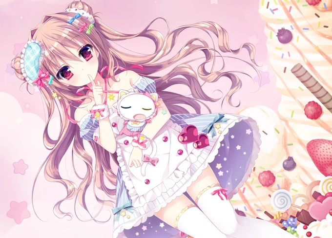 おはようございます〜 今日はケーキの日らしいのでスイーツ花梨絵を投稿です 甘い世界にようこそ!