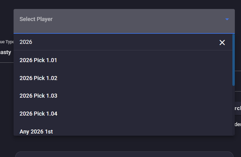 DynastyDaddyFF's tweet image. The 2026 grind starts NOW. 🏈

You can now search individual 2026 picks in our Trade Database. From the 1.01 to the late 4ths, see how the community is valuing next year’s capital.

Check it out and get ahead of your league-mates!

🔗dynasty-daddy.com/trade-database