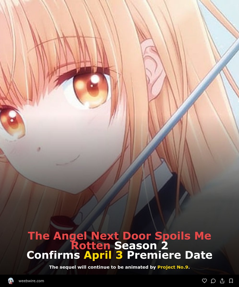 weeb_wire's tweet image. 🔗 weebwire.com/news/angel-nex…

#OtonariNoTenshi #AnimeSeason2 #KeyVisual #Spring2026 #RomanceAnime