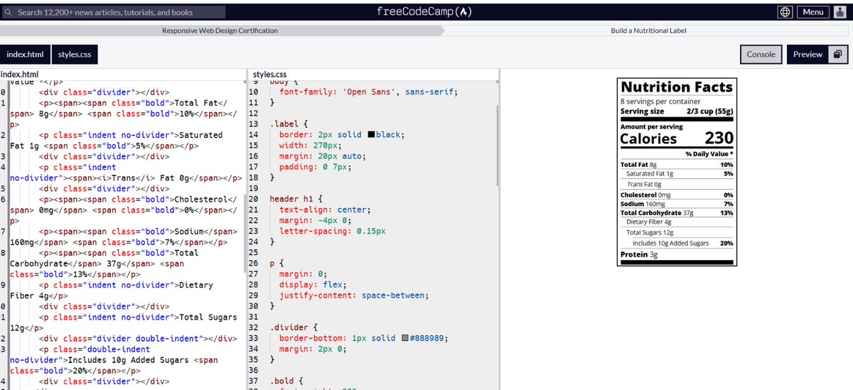 AkinyemiSte200's tweet photo. Day 47 of #100DaysOfCode

Today I worked on a Nutrition Facts label workshop using HTML &amp; CSS. I was able to practice typography, layout,Fonts and making text designs easy to read.

We go again tomorrow

#LearningInPublic #FrontendLearning #CSS #HTML #WebDevelopment #DevJourney https://t.co/UgwTtKvdMW