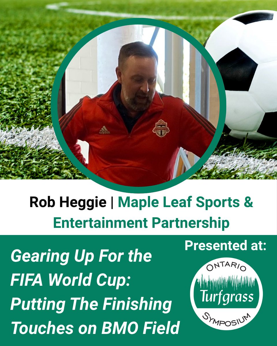 GuelphTurf's tweet photo. What does it take to host the FIFA World Cup? Rob Heggie gives an inside look at the final preparations at BMO field. Join us at this year's Ontario Turfgrass Symposium to hear from all the amazing speakers! https://t.co/UhZqrrYcnr
#ONTurf2026 #Sportsfields #Soccer https://t.co/jKr39rzQvh