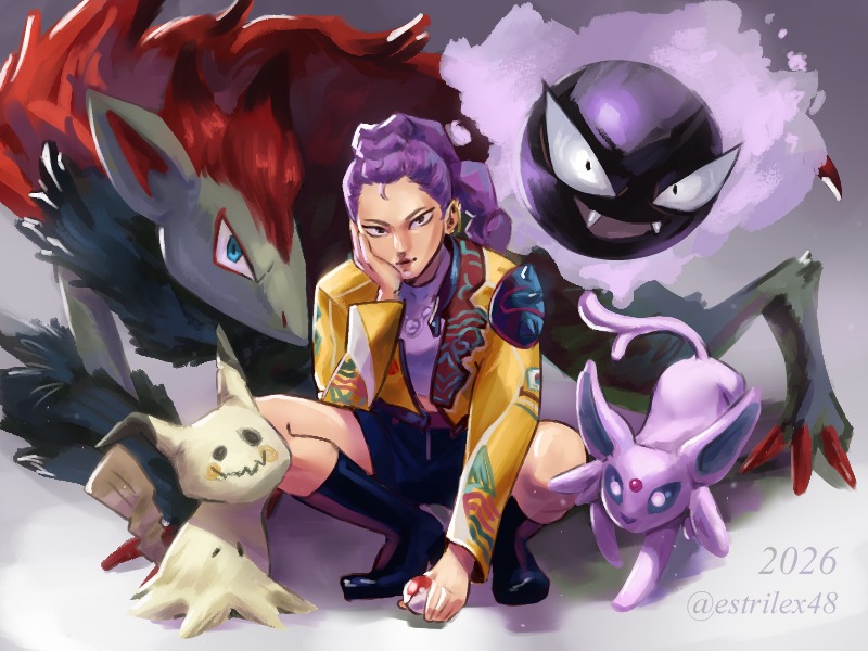 estrilex48's tweet image. (1/2) I think Rumi would mainly have dark type and psychic type pokemons, because i think that they suit her so well.

#KPOPDEMONHUNTERS #kpopdh #PokemonLegendsZA #pokemon #PokemonZA