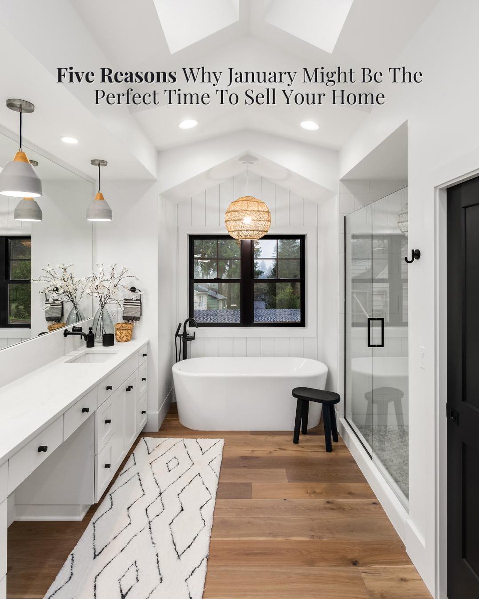 mariagoldi29213's tweet image. January sellers benefit from low inventory, motivated buyers, and less competition. With relocation searches ramping up and spring listings still weeks away, timing now can shape both price and perception.
#wintermarket #homesellingtips #sellingstrategy