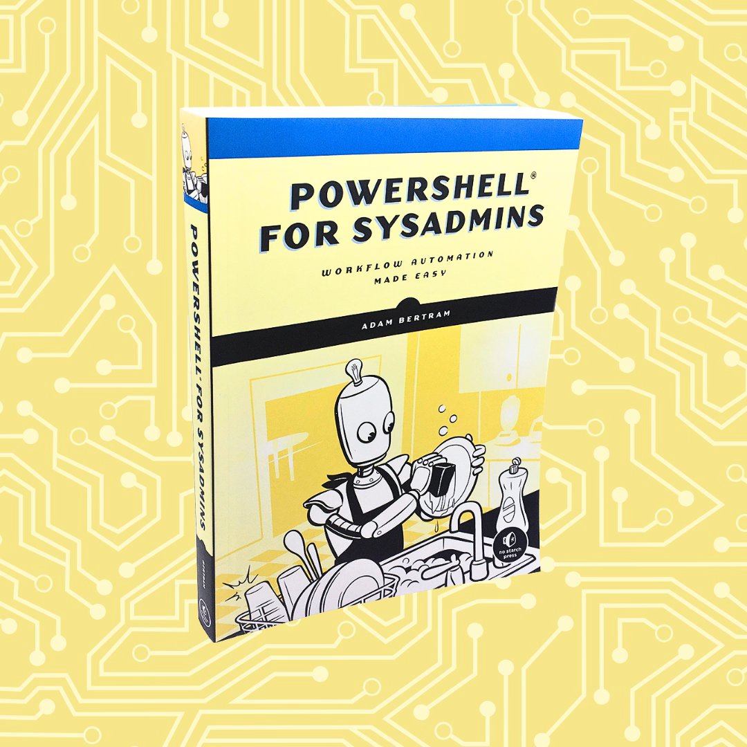 If you manage Windows systems and still do things manually, PowerShell can change that. PowerShell for Sysadmins walks through real automation workflows designed for real environments, not simplified demos. 

 nostarch.com/powershellsysa…