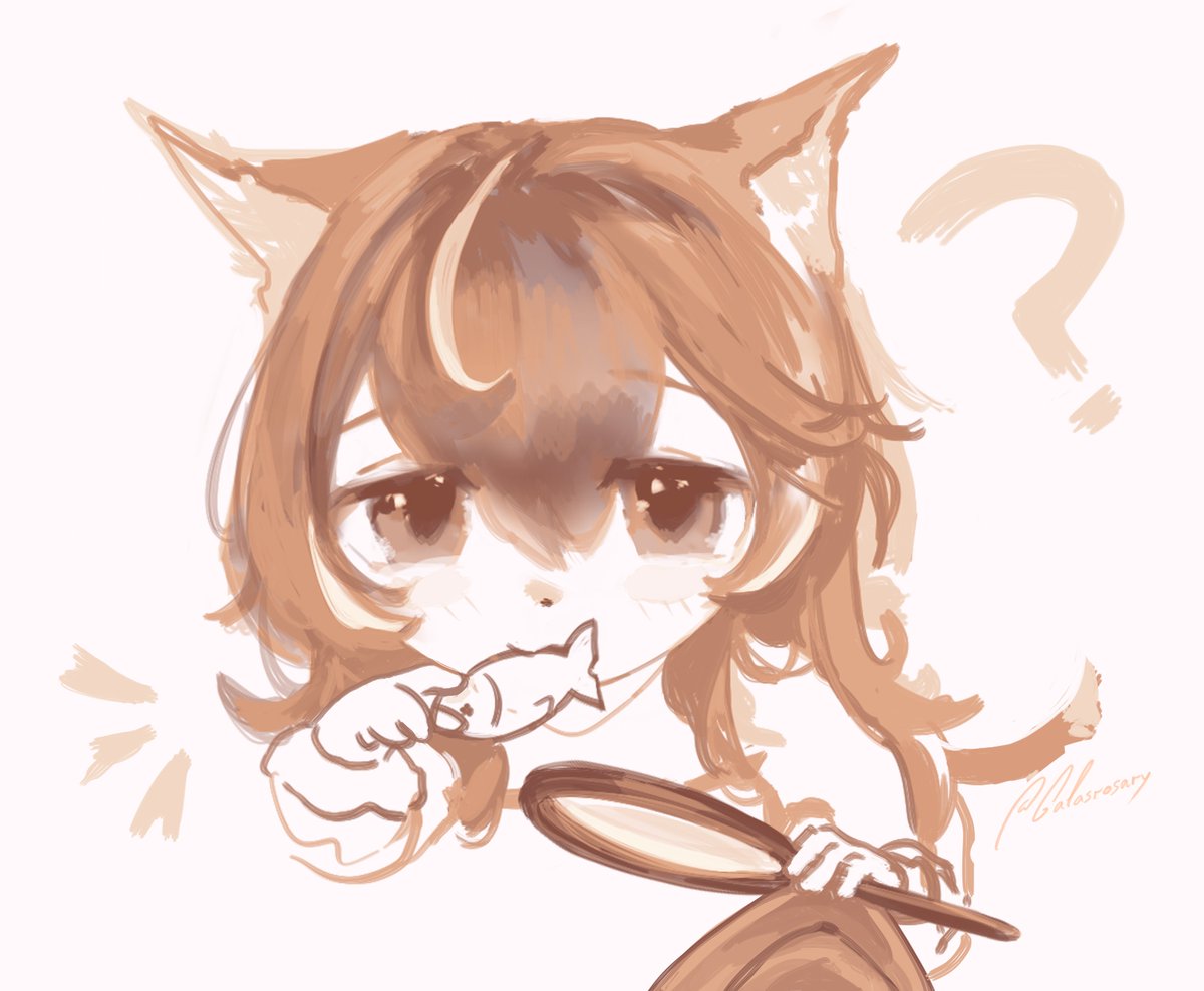 Detective kitty found something fishy!
#rosezksart