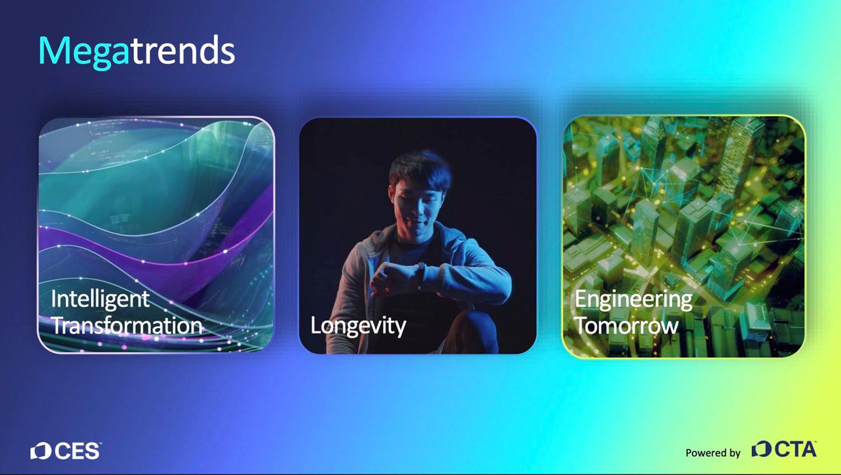 ArnaudAuger's tweet photo. 💡#Longevity is a Top 3 Mega Trend for #CES2026.

🚨1st time, Longevity is its own exhibitor category at #CES & dedicated talks 🎤

👇This thread breaks down the #Longevity megatrend from CES 2026

Key Numbers, Product Launches, Best of the ~100 Longevity exhibitors — from startups to leaders like L’Oréal.

Longevity goes far beyond healthcare. 🚀 

RT appreciated 🙏