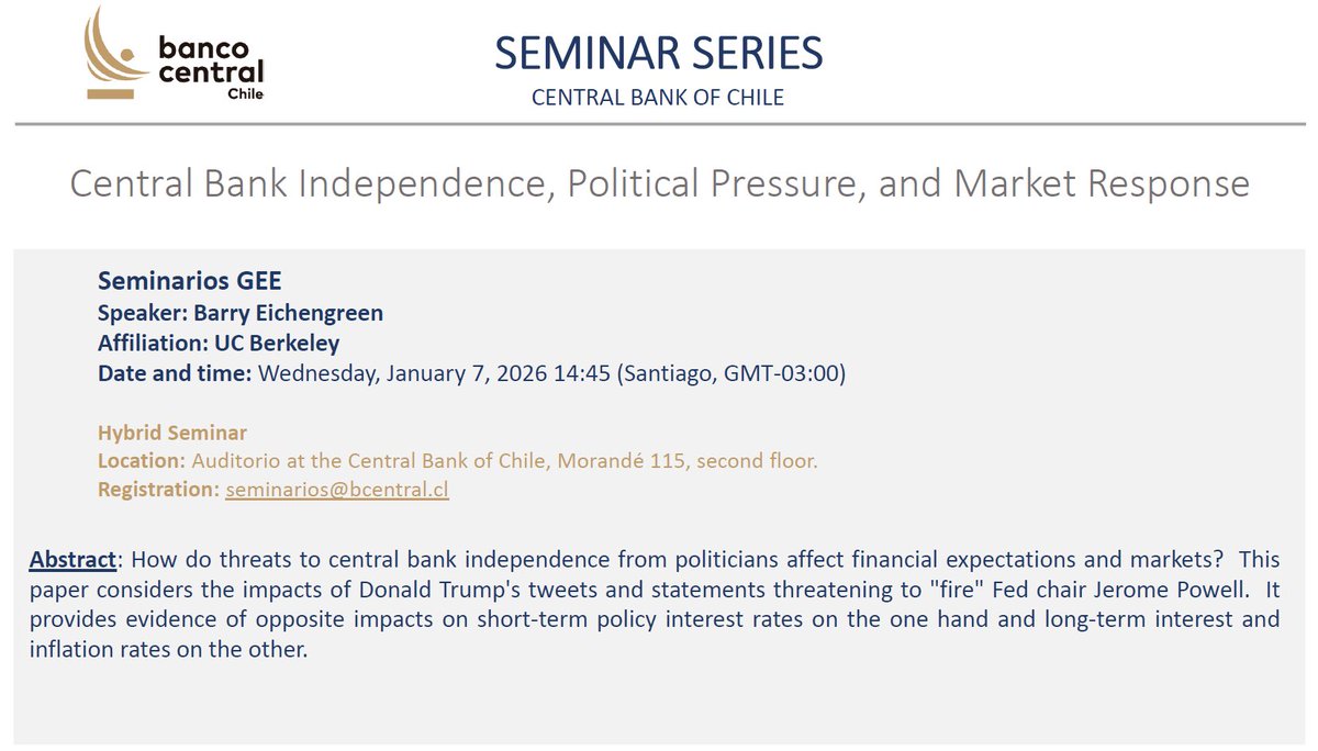 Central Bank of Chile Research tweet media