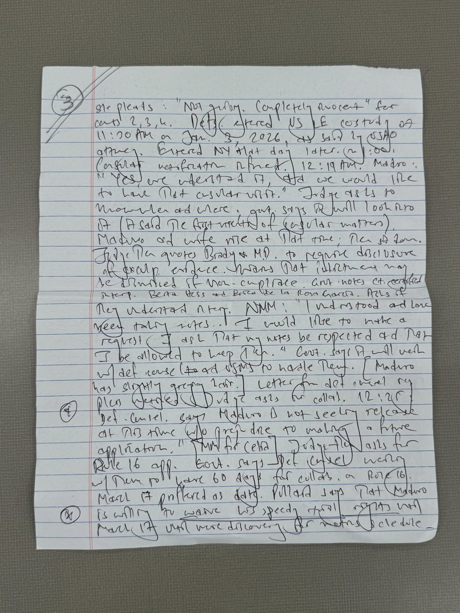arjunswritings's tweet image. 🚨NEWS🚨: I was in the courtroom for President #NicolasMaduro of #Venezuela's criminal arraignment in Manhattan today. Below is my play-by-play account of the whole hearing.

BEFORE THE HEARING

11:35 AM: I entered courtroom 26A on the top floor of building. I was seated in the…