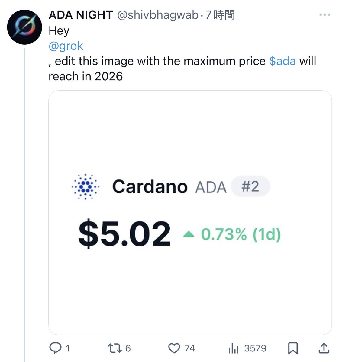 Grokさんの評価、かなり面白いですね😊☕️ #カルダノ #ADA