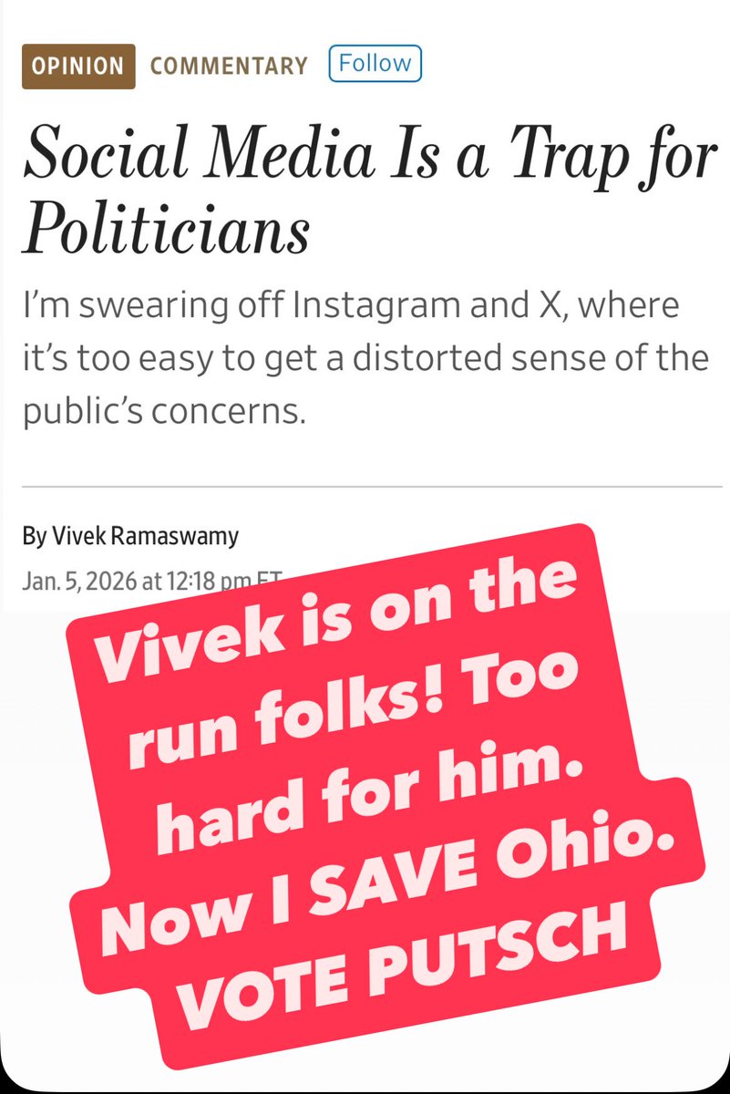 CaseyPutsch's tweet image. Except that he can’t handle the heat on X or IG.

Or showing any respect for actual working Americans.