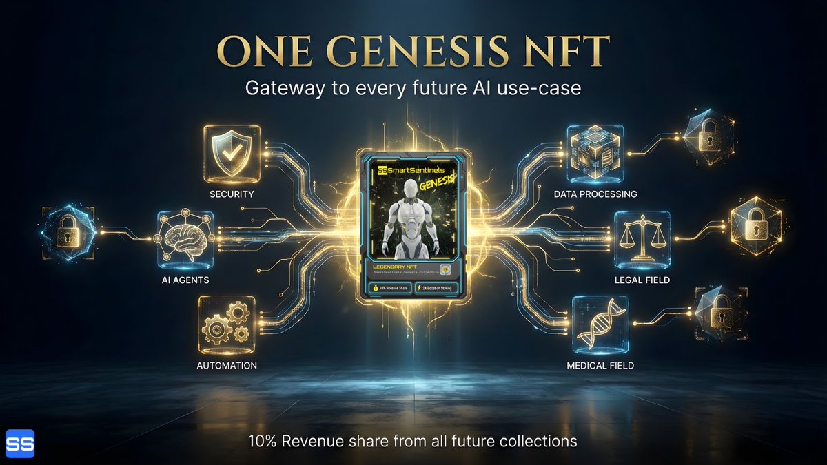 Genesis Utility #1

10% revenue share from all future NFT collections.

One Genesis NFT.
Limitless AI use-cases.
Built for generational compounding.

#Web3 #AI #NFT #BNBChain #Infrastructure