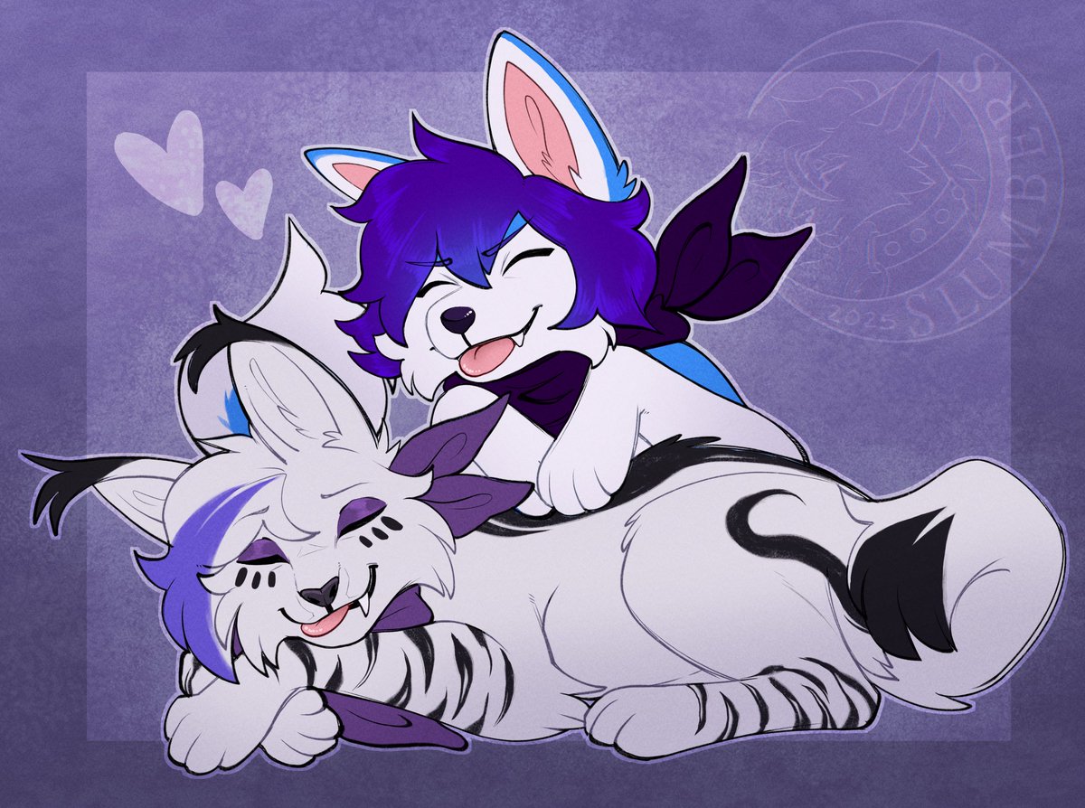 Slumbears's tweet image. 💙🪻💜
Commission for @Kyoskiqt !!
Did this one late last year and never got around to posting it! Love these two characters :3
[ #furry ]