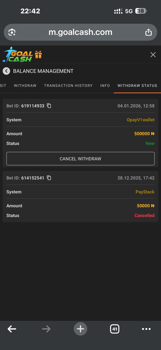 oblack056's tweet photo. @Goalcash_NG @NGSuperEagles Gud evening I’m here to remind you dat my money is still head captive for no reason becos I won, pls I av lost nd I win so release my won don’t cheat me pls My Acc NO is 7039913546 OPay nd my ID is 339542449  it going to 4months now pls don’t steal from me or scam me Thank you https://t.co/hRIdODzfsH