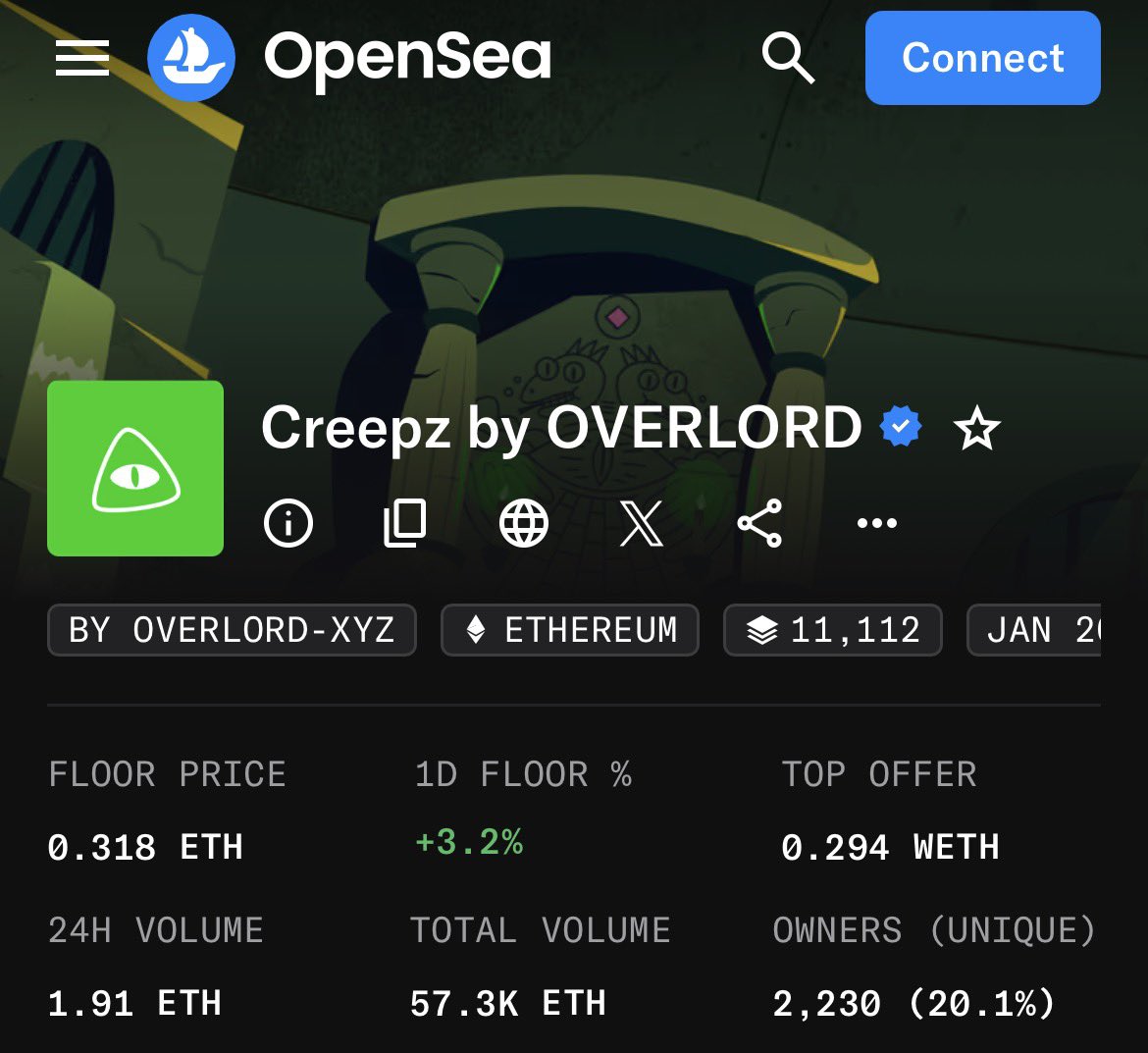 Hey <a href="/grok/">Grok</a>, edit this image with the maximum floor price <a href="/creepz/">Creepz</a> will reach in 2026