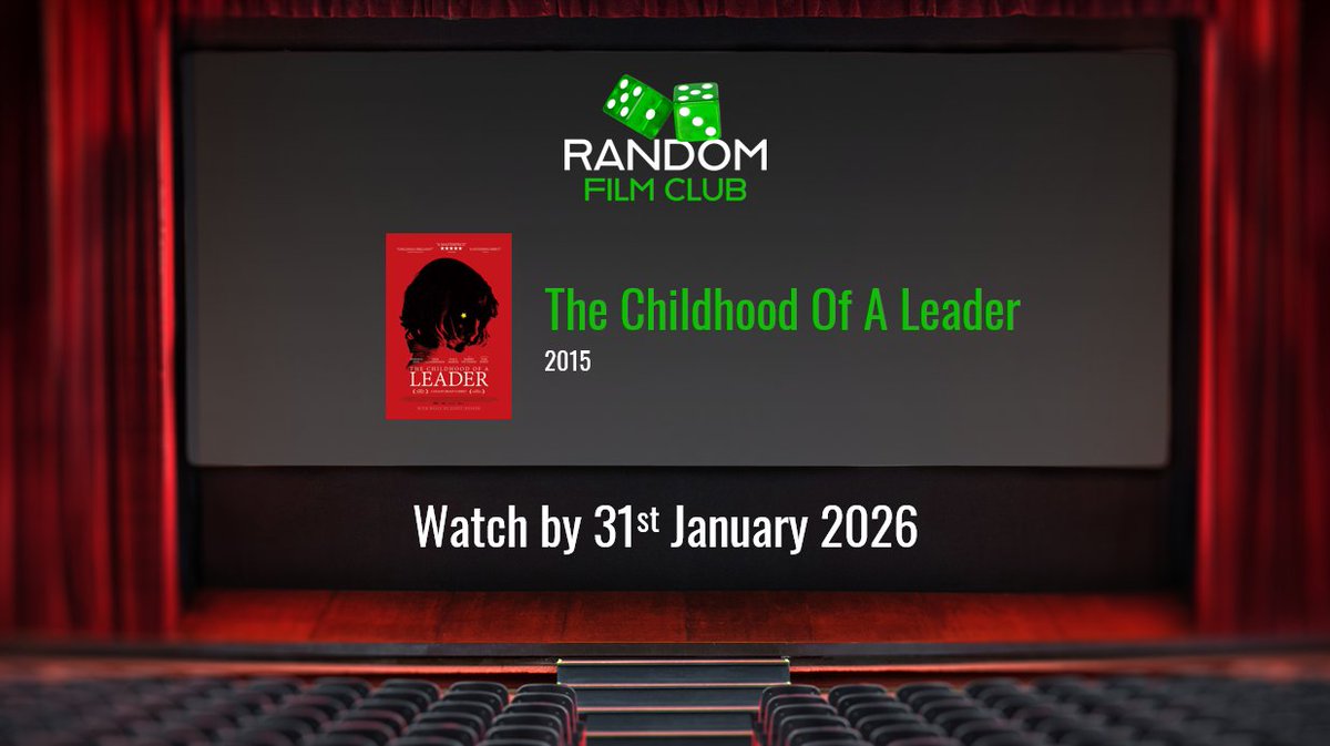 RandomFilmClub's tweet image. 📽️ #RandomFilmClub #35

The Childhood Of A Leader (2015)

Watch by 31st January 2026 🗓️

🎬 Director: Brady Corbet
✍️ Writer: Brady Corbet | Mona Fastvold | Jean-Paul Sartre
⭐️ Starring: @BereniceBejo | @liamcunningham1 | Stacy Martin