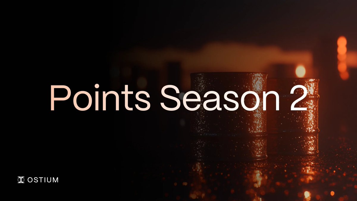 ILajorin's tweet photo. @ostium Points Season 1 is complete. Season 2 starts today!

With the new season, we’re introducing Boost Windows: rolling week-long periods where a group of assets will be incentivized. https://t.co/kVFRmNY0Vv