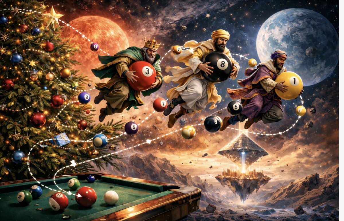 What’s next? Billiards are toy models for near-collision dynamics in the 3-body problem. If billiards can compute, undecidability should be hiding in celestial mechanics. In 2026 we plan to address this for the 3-body problem with <a href="/LegnaMath/">Ángel González Prieto</a>, D. Peralta #wisemen <a href="/stephen_wolfram/">Stephen Wolfram</a>