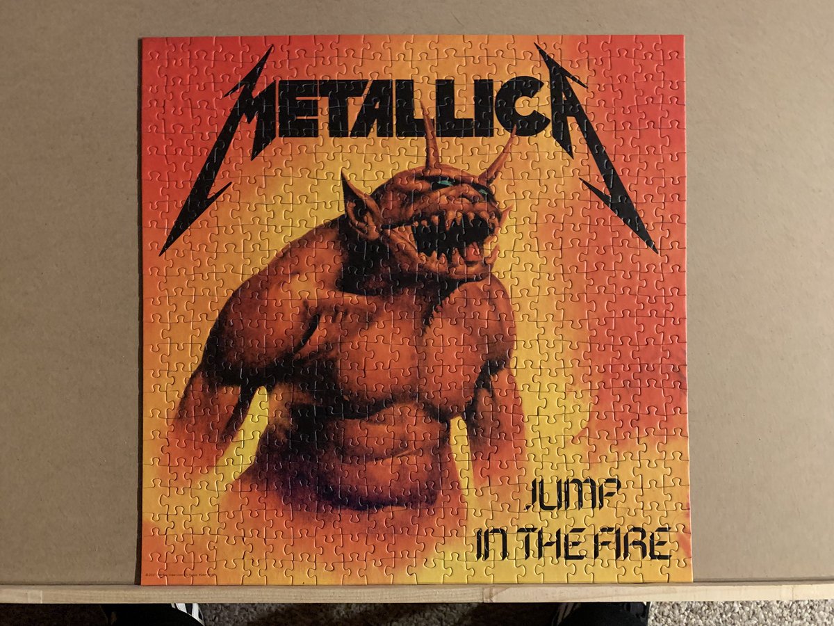 jcwhite022's tweet photo. First puzzle of 2026 done. @Metallica #JumpIntoTheFire 🔥🔥#Puzzle https://t.co/hdr5gcv4vy