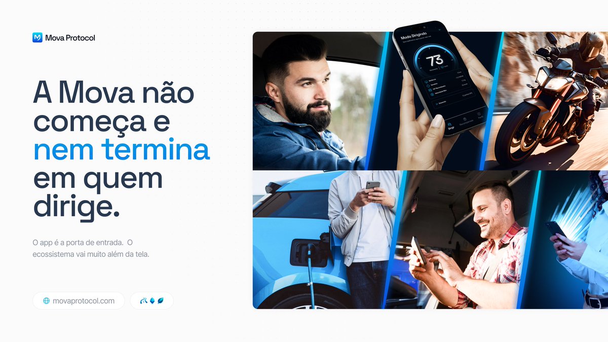 A Mova é um ecossistema que integra movimento, dados e tecnologia para desenvolver soluções reais de mobilidade.

O uso contínuo gera inteligência, fortalece parcerias e amplia frentes como token de utilidade, eletropostos e aplicações conectadas ao ecossistema.

É a construção