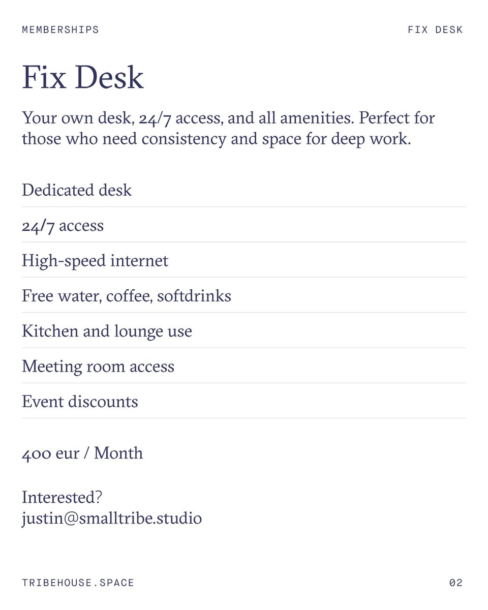 tribehousespace's tweet photo. 3 desks available at our Leipzig Plagwitz studio on Karl-Heine-Straße! Ideal for creatives, freelancers, designers, and tech pros craving a peaceful workspace with like-minded peers. Check our website for more info; a tour truly captures the essence.

DM if interested! https://t.co/3wOIAuEZwO