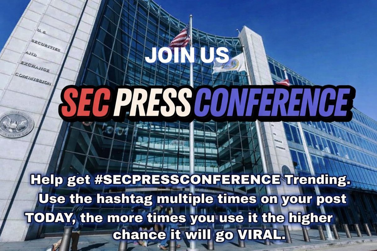 #SECPressConference 🚨

 Use the NEW hashtag on your posts

Let’s get it trending &amp; hold the SEC accountable ✅ 

EVENT IS NEXT WEEK⬇️ <a href="/annvandersteel/">Ann Vandersteel™️</a> 

 $MMTLP $AMC $GME $QNTM $BBBYQ $DJT $GNS $BYND