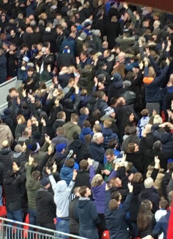 Awaydays23's tweet image. ON THIS DAY 2018: Everton at Liverpool turn their back as You'll Never Walk Alone is played #EFC