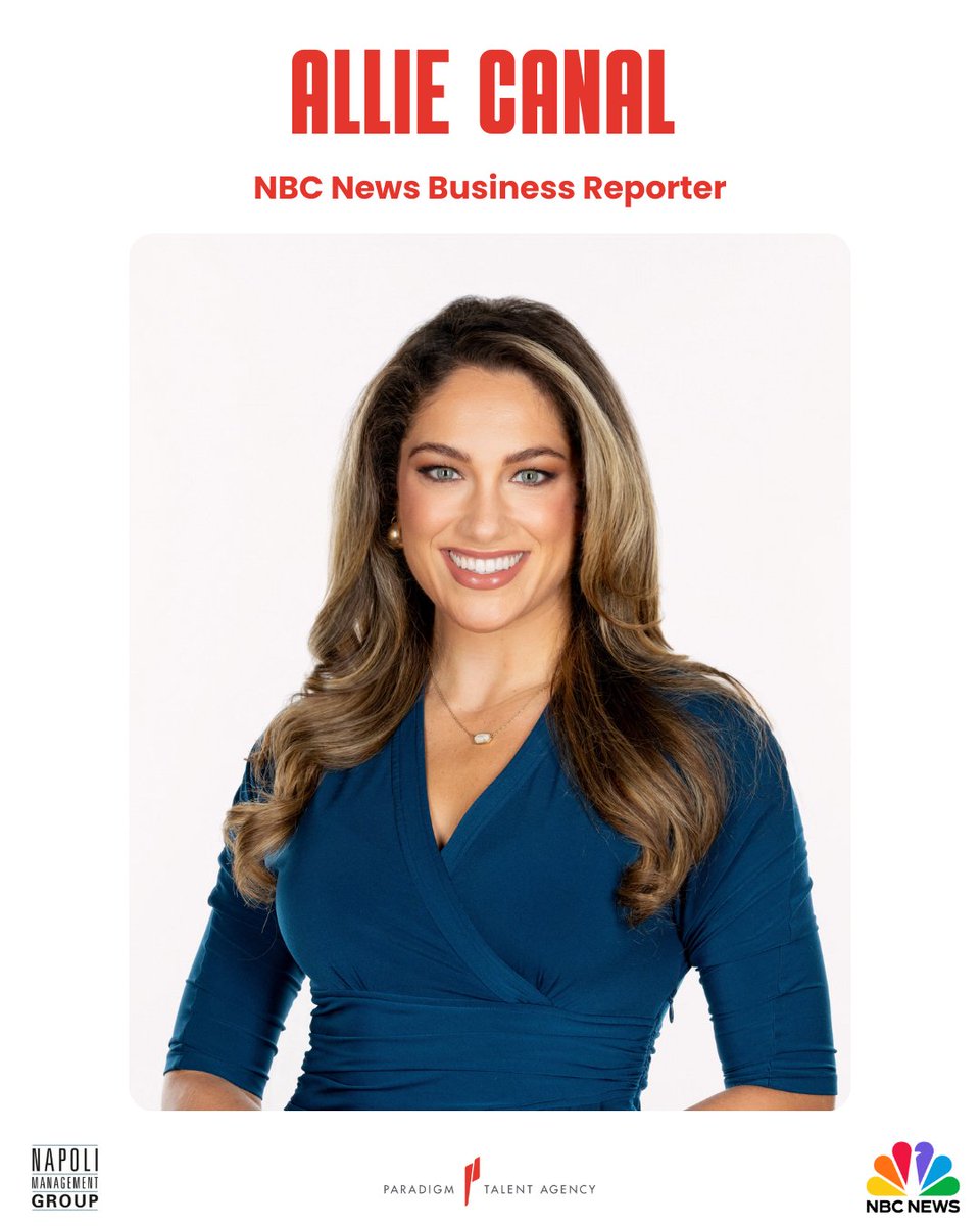 NapoliMGMT's tweet image. 2026 is off to a great start! Huge congratulations to @allie_canal on her new role as a Business Reporter for @NBCNews ! We can't wait to watch you thrive at 30 Rock! 📈📊⭐️