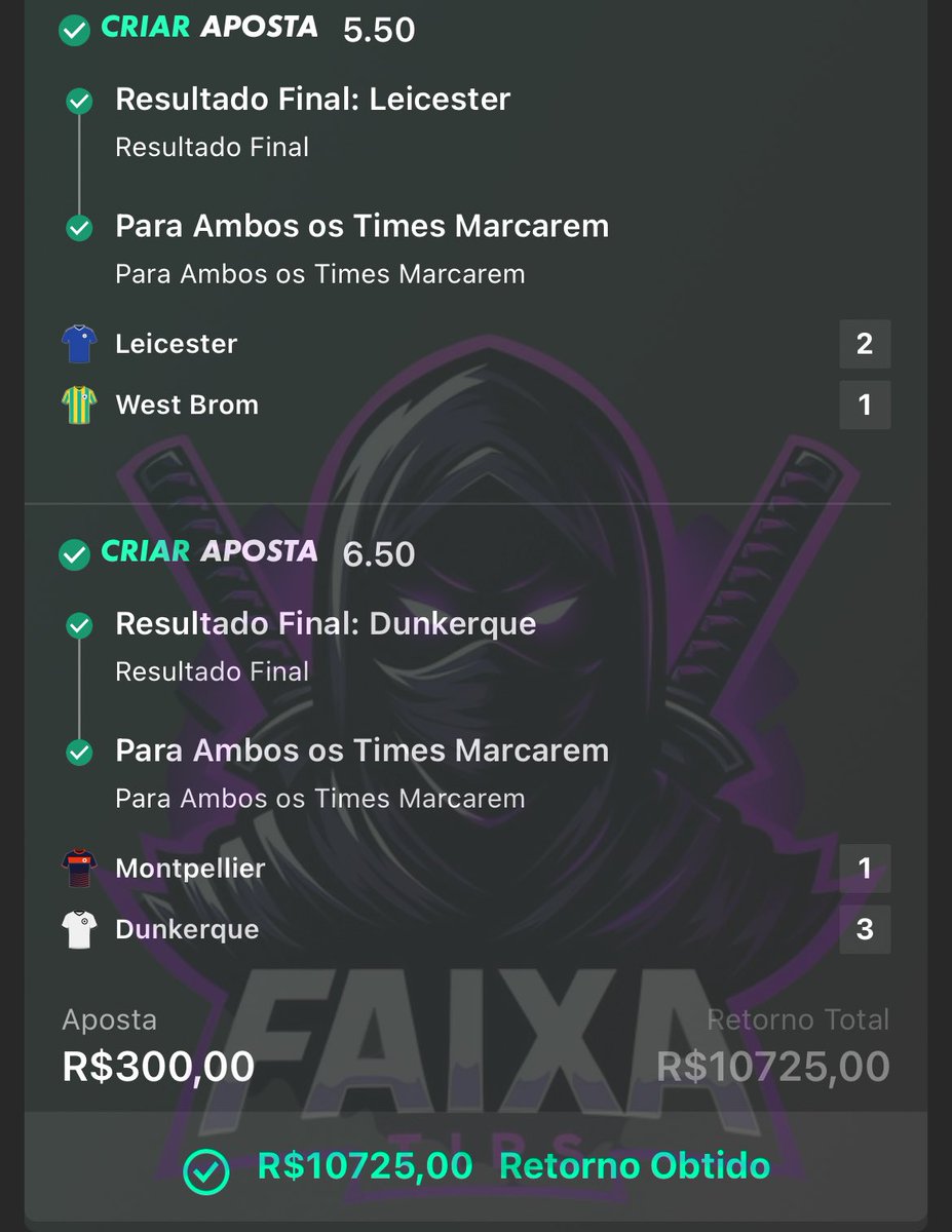 FaixaTips's tweet photo. NÃO EXISTE DIA MORTO PRO FAIXA PORRAAAAAAA

ODD 35✅✅✅✅

ENVIADO GRATUITAMENTE NO NOSSO FREE E NAS NOSSAS REDES🔥 https://t.co/kCA9iwP8BO