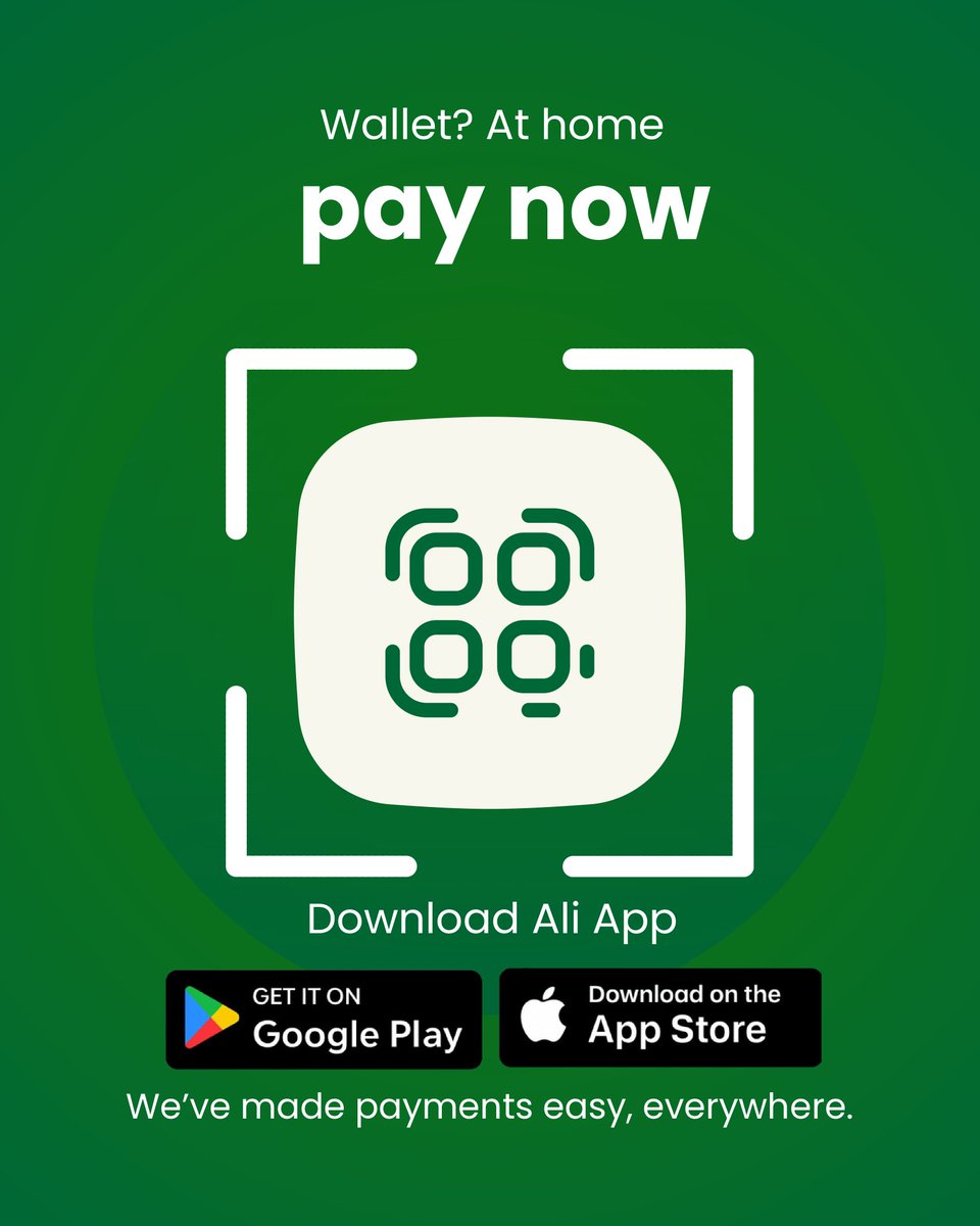 ali_app_'s tweet photo. Wallet at home? No problem. 💳📱

Scan and make payment everywhere!

Payments made simple, everywhere.

Download the Ali App. 

#aliapp #Ali #Pay #payment https://t.co/JneEPO48lr