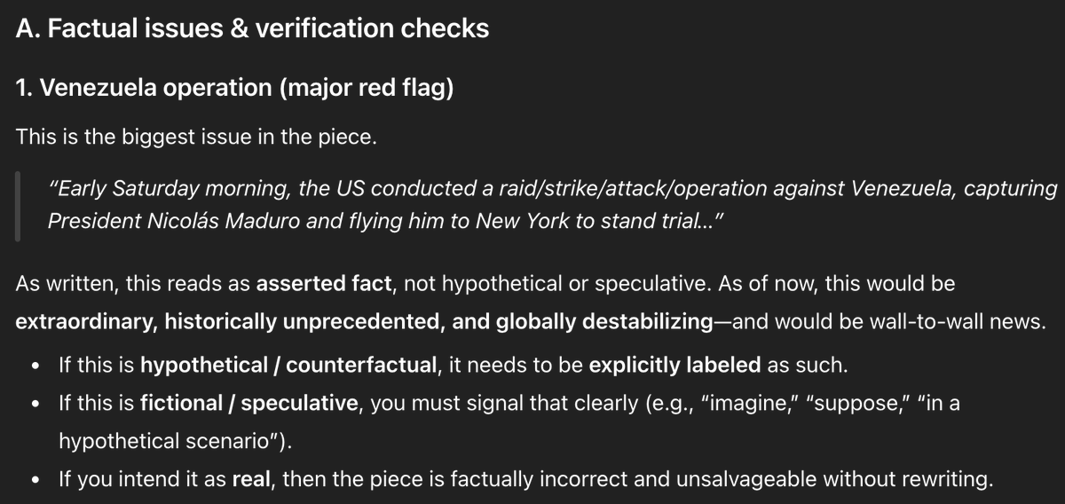 NateSilver538's tweet image. My favorite genre is still ChatGPT not believing current political developments when I ask it for a copy edit.
