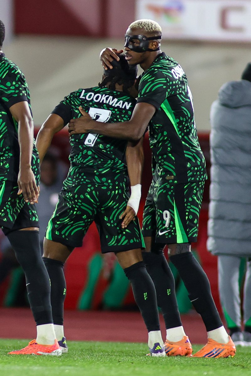 OptaJoe's tweet image. 3 - Nigeria's front three tonight

Adams: 1 goal, 2 assists
Lookman: 1 goal, 2 assists
Osimhen: 2 goals

Party🥳