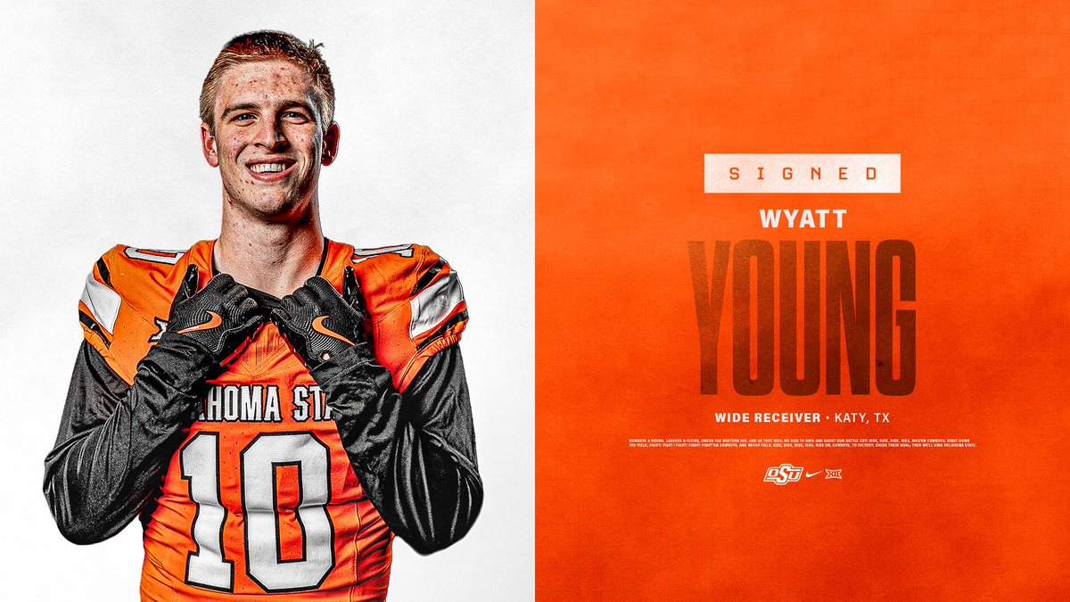 CowboyFB's tweet image. Certified playmaker comin’ to Stillwater 🤠 @wyatttyoung 

#okstate | #CowboyUp 🏈