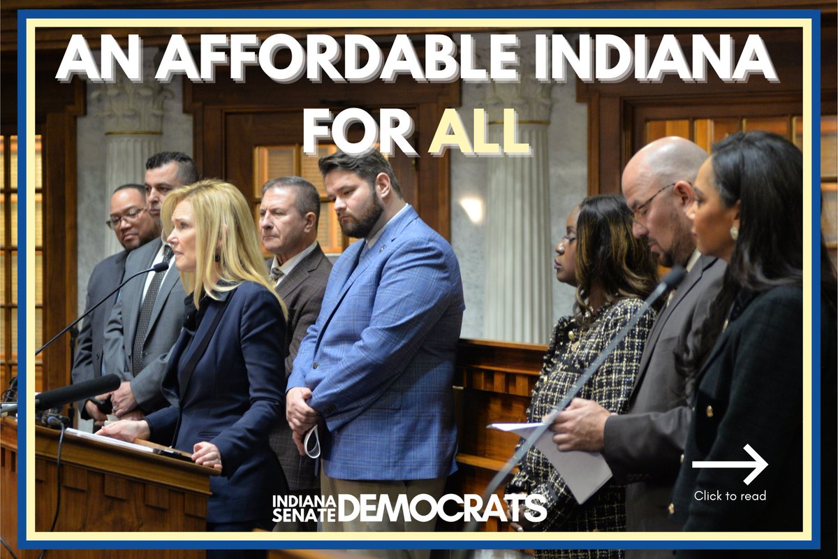 INSenDems's tweet photo. Affordability isn’t a catchphrase. It’s the difference between getting ahead and falling behind.

Session 2026 continues our focus on lowering everyday costs by tackling the biggest pressure points in Hoosiers’ lives: utility bills, housing, health care &amp; child care. #INForAll https://t.co/SJSrvry39f