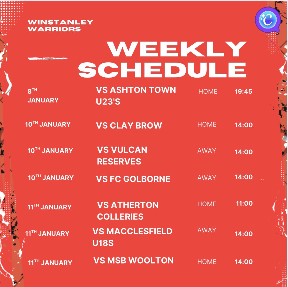 WWJFC's tweet image. This is how our schedule looks for this coming weekend.

Saturday the first team are Home to @ClayBrowfc 

Thursday the U23’s are Home to @ashtontownu23s 

Saturday the @FcWinstanley are Away to @FcGolborne

Sunday see the @WWJFCU11 teams back in action.