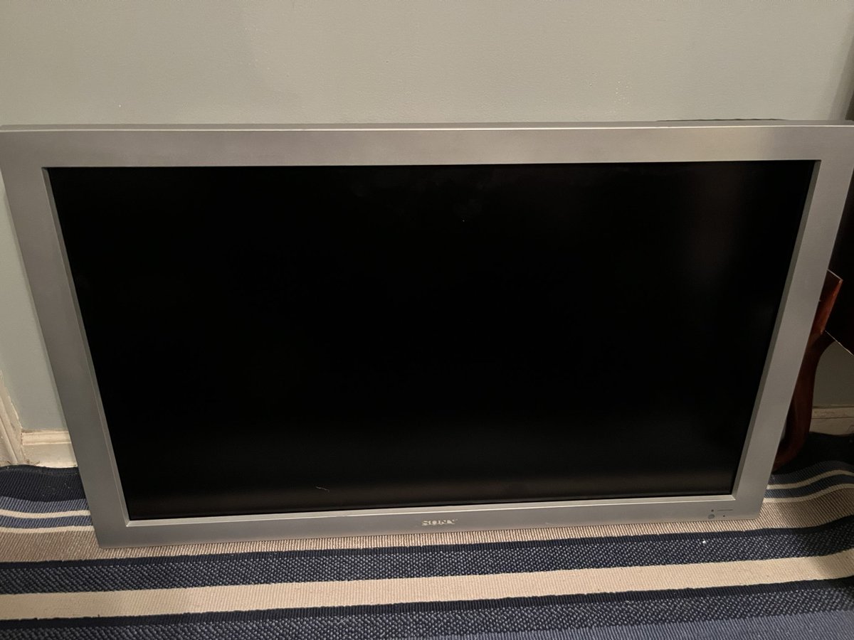 My store may have closed but I got a free TV out of it. He’s a big boy