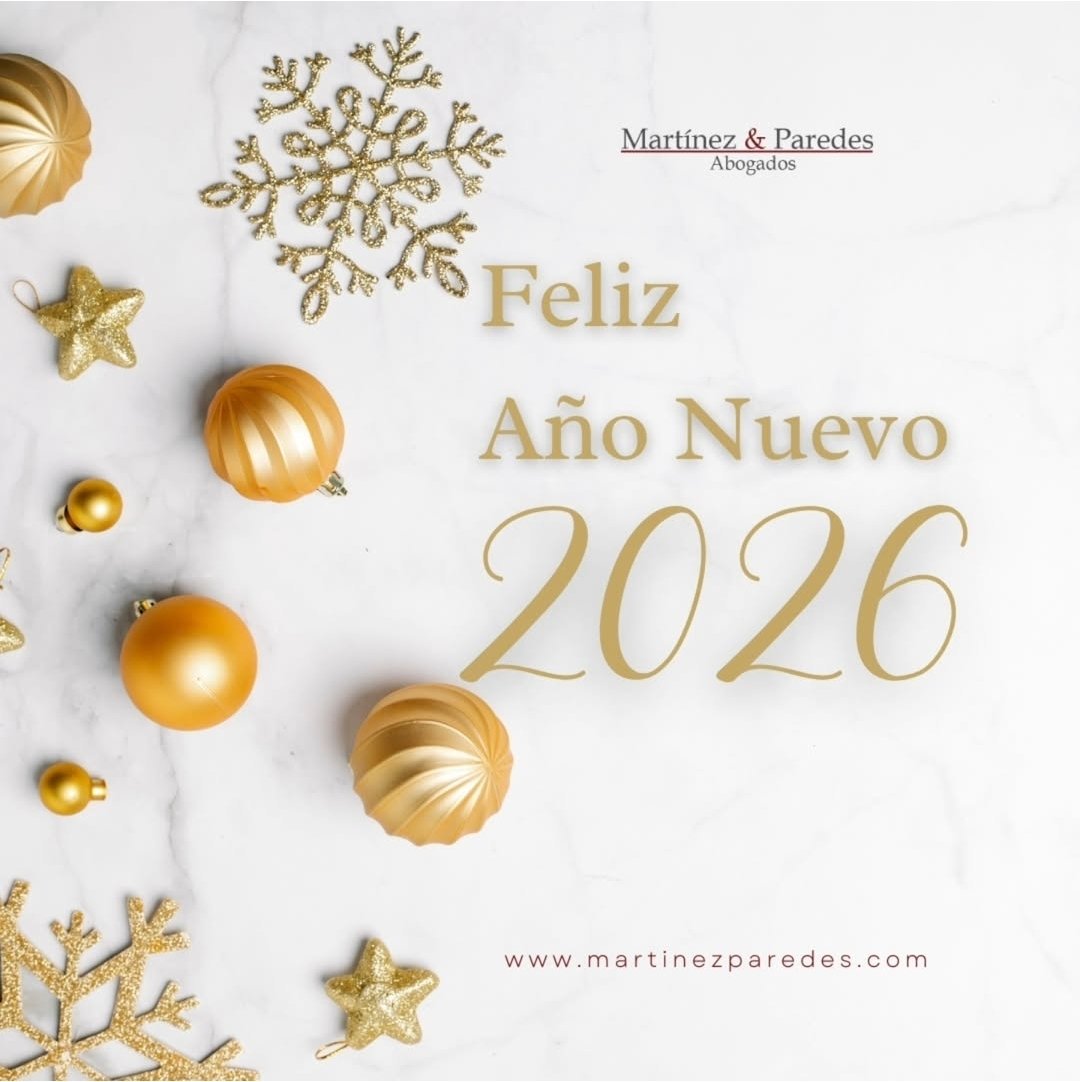 ¡Gracias por acompañarnos este año! 

En Martínez &amp; Paredes Abogados celebramos cada logro junto a ustedes y brindamos por un 2026 lleno de salud, prosperidad y nuevos proyectos. 

🥂 ¡Feliz Año Nuevo!