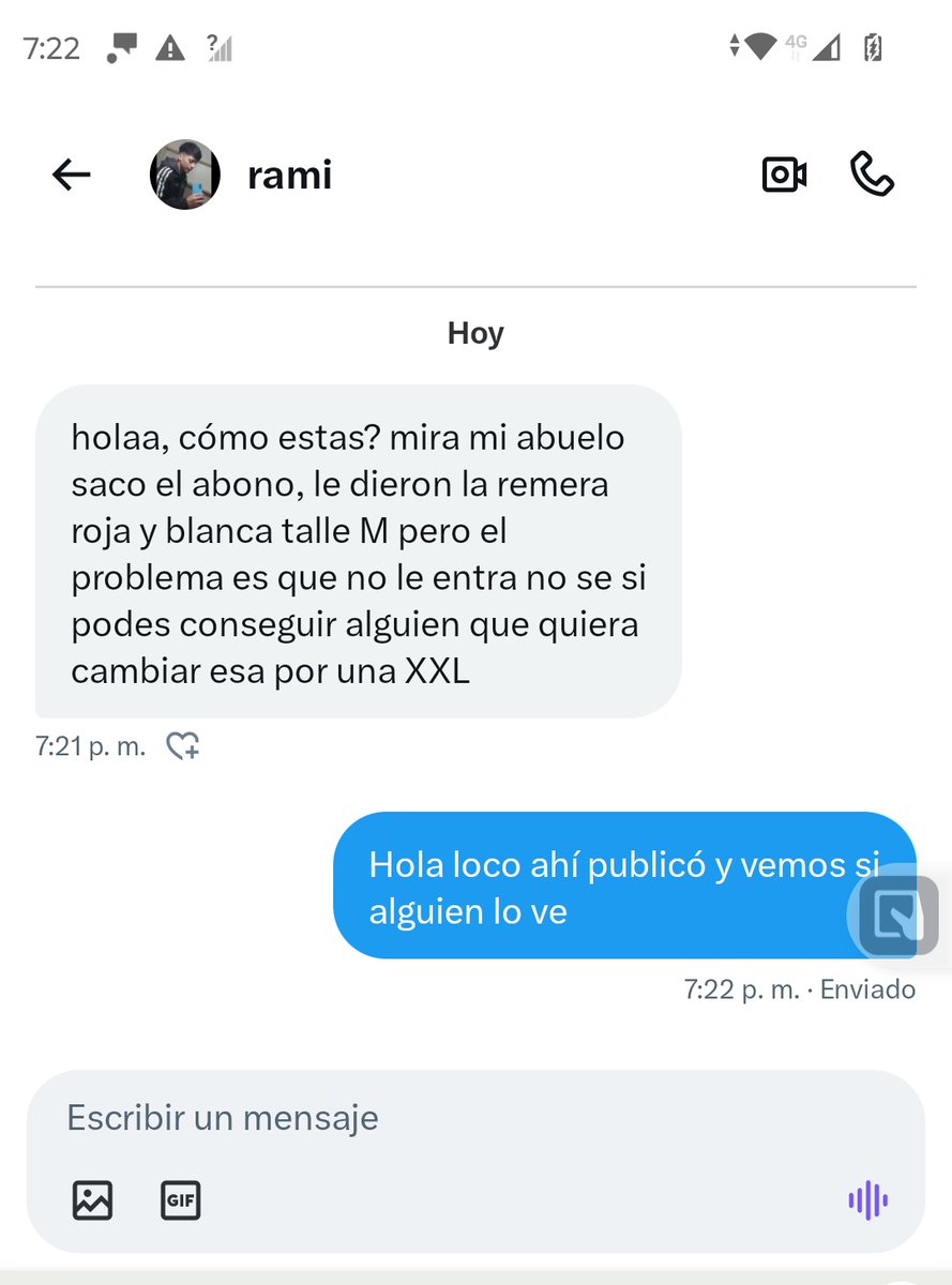 Algún Socio Glorioso que tenga una XXL y la quiera cambiar por una M para obligarse a ponerse a dieta?