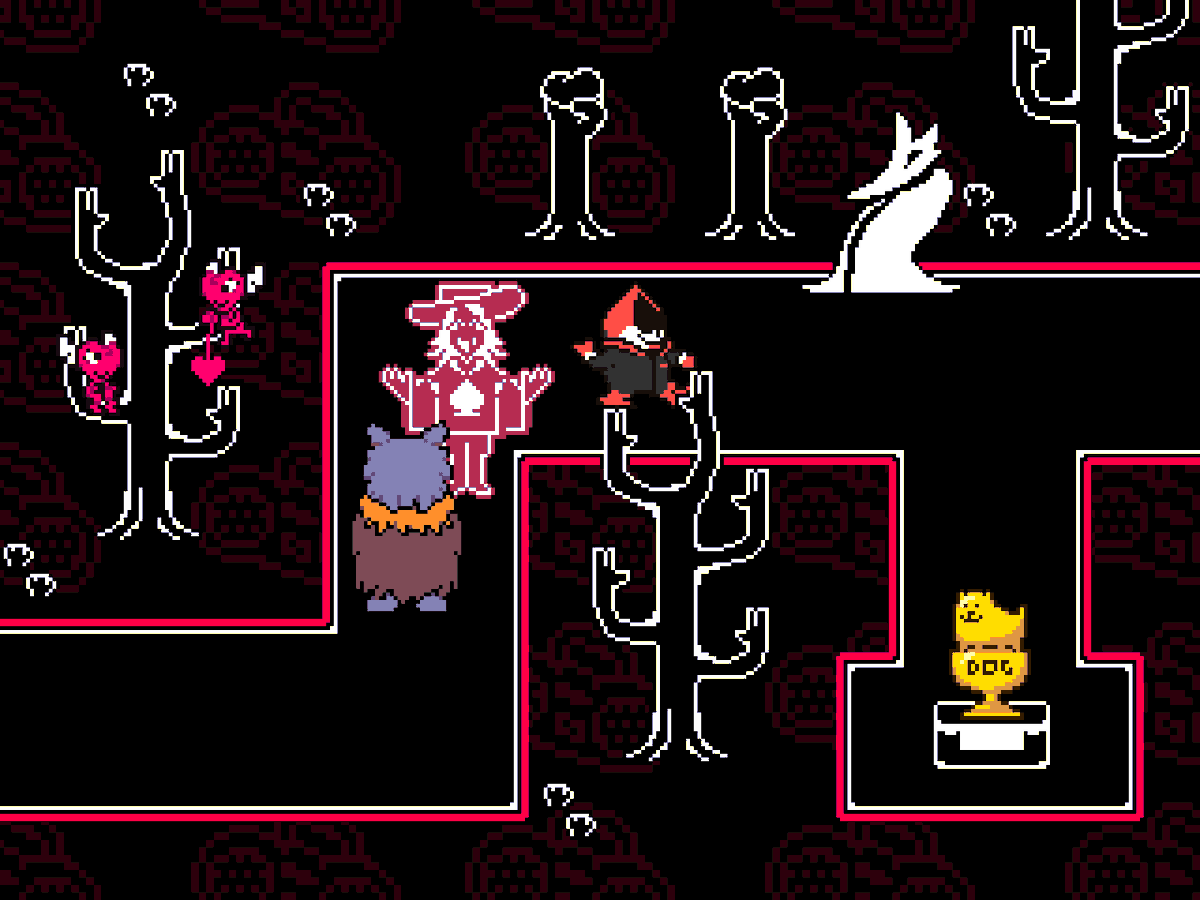 Champion's Road (Chapter 1, Area 1)

#deltarune #utdr #lancer #darker

(P.S.: in-game the road outline and background would change color, the bg would slide diagonally)