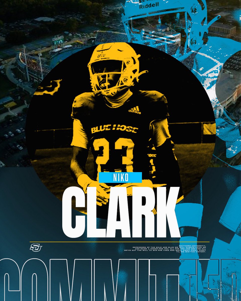 ALL GLORY TO GOD 🙏🏾
I’m officially committed to Southern University 🐆🩵💛
Let’s work. <a href="/marshallfaulk/">Marshall Faulk</a> <a href="/toddlyght/">Todd Lyght</a> #WeAreSouthern #HBCU <a href="/Recruit4SU/">SU Recruiting Spotlight</a> <a href="/SouthernU_BR/">Southern University</a> <a href="/alexysmakenziee/">Alexys Ellis</a> <a href="/WillieATuckerSr/">Willie A Tucker Sr</a> <a href="/LemmingReport/">Tom Lemming</a> <a href="/CraigHaubert/">Craig Haubert</a> <a href="/AllenTrieu/">Allen Trieu</a> <a href="/SWiltfong_/">Steve Wiltfong</a>