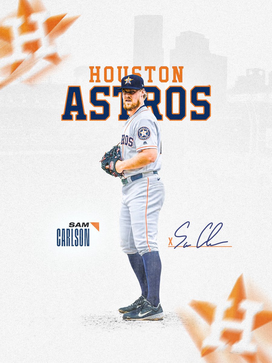 samcarlson33's tweet photo. First and foremost, I want to express my gratitude to the entire @Dodgers organization for everything over the past year. The memories and relationships I built there will stay with me forever. That said, I’m thrilled to announce that I’ve signed with the @astros! https://t.co/gwCUsoEjL4