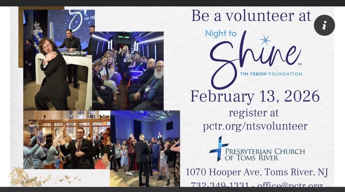 VOLUNTEERS STILL NEEDED FOR NIGHT TO SHINE! 
If you are interested, please register as soon as possible!!  Thank you so much!! 🙏🏻💖
#NightToShine
#SpecialNeeds
#Neurodiversity 
#TomsRiverNJ
pctr.org/now/volunteer-…