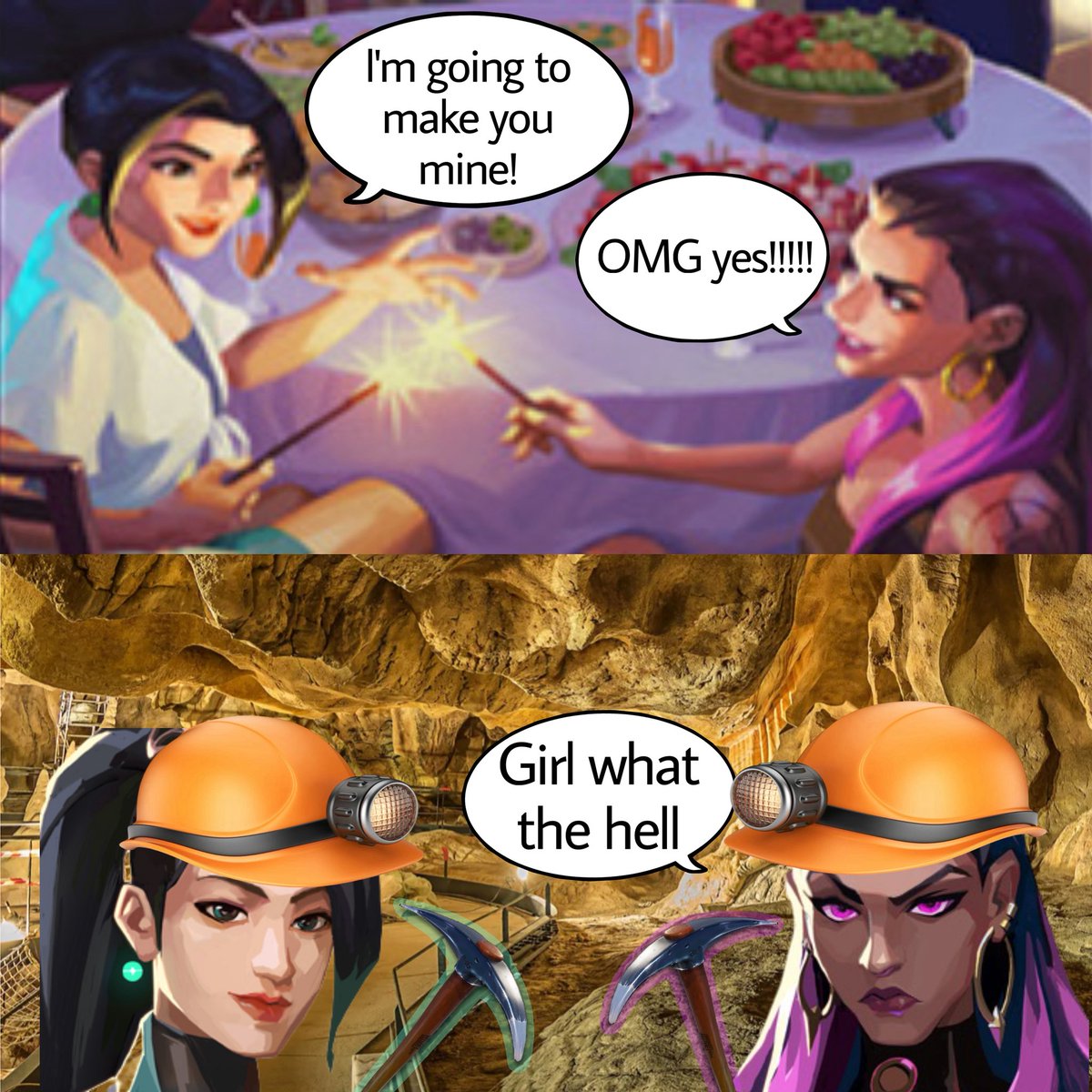 reygelover's tweet image. mining through the pickle jar #reyge #reyna #sage