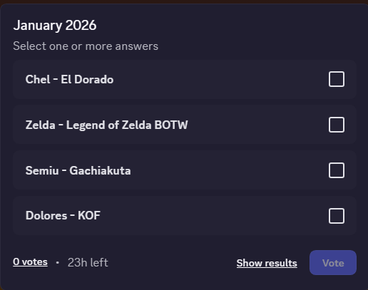 New poll dropped on the discord