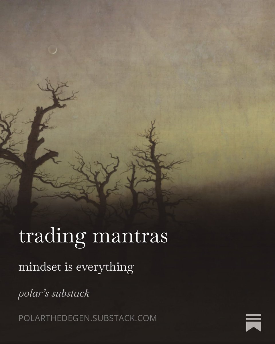 new substack post: trading mantras