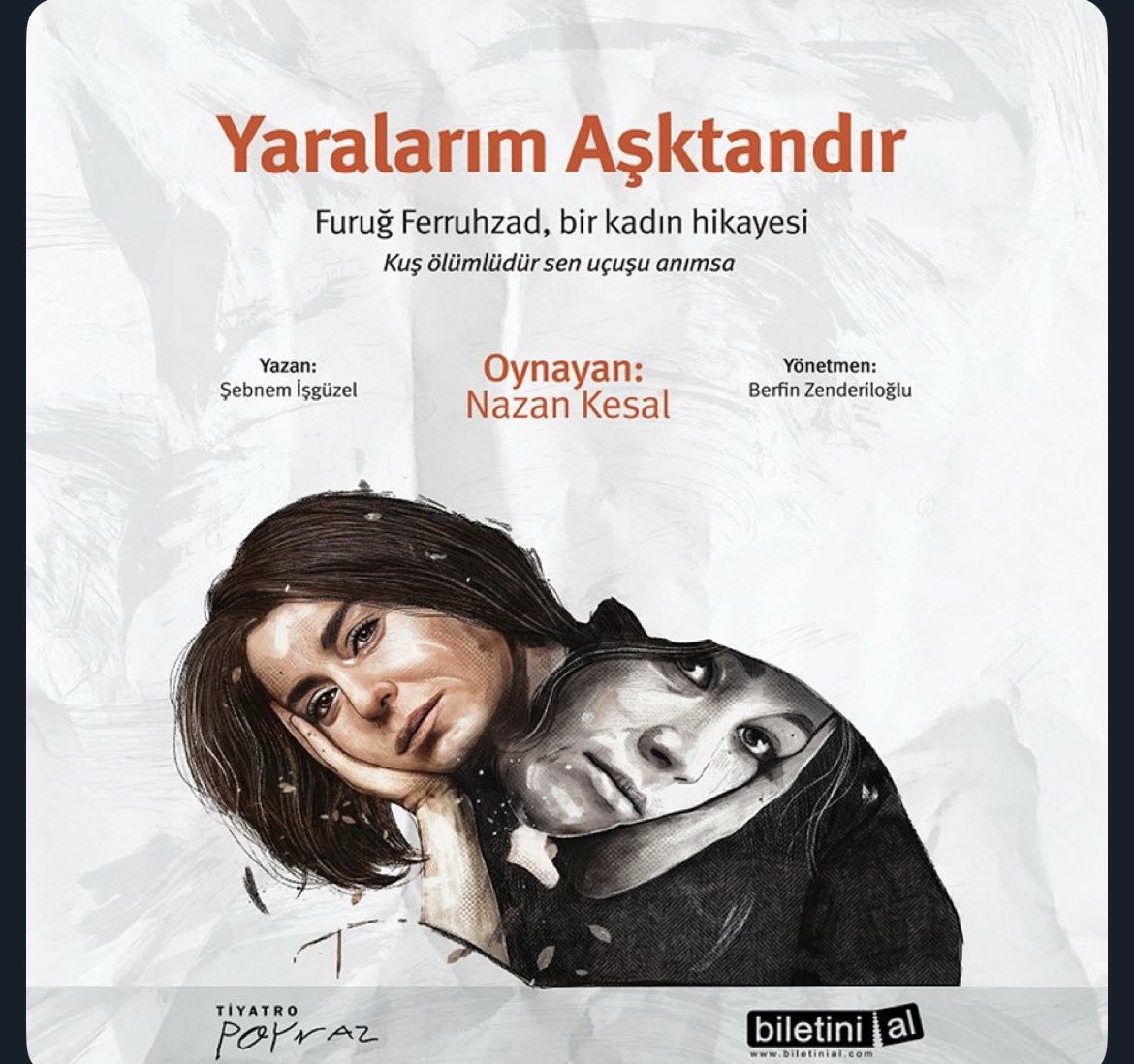 Yetenekli,cesur,uyumsuz,çok iyi kadın şair #Fürug doğum günüymüş, alkışlarla #FueruğFerruhzad 👏Önemli kadın yazar <a href="/Sebnemisiguzel/">Şebnem İşigüzel</a> yazdığı+iyi kadın oyuncu <a href="/KesalNazan/">Nazan Kesal</a> oynadığı+genç kadın yönetmen <a href="/BerfinZenderlio/">BerfînZenderlîoğlu🦋❄️</a> yönettiği #YaralarımAşktandır oyununu öneririm. #reklamdegildir 📚