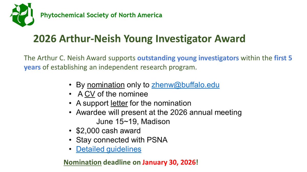 Phytochemical Society of North America tweet media