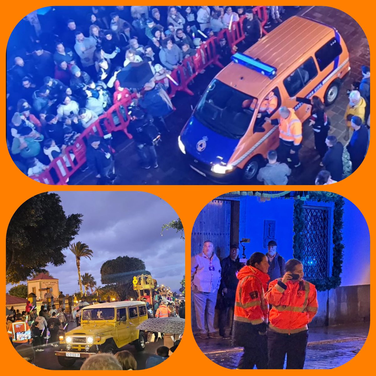 ✨👑 Cabalgata de los Reyes Magos 👑✨
En la tarde-noche de hoy, participamos junto a la Policía Local y Ambulancia Vecindario en el dispositivo de seguridad y asistencia de la Cabalgata de los Reyes Magos de Oriente, velando por la seguridad y el bienestar de la ciudadanía.